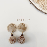 珊瑚の花ピアス＊イヤリング