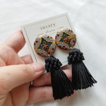 【チタンピアス接着済】お花タッセルピアス