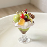 ミニチュア 豪華！可愛い抹茶パフェのチャーム or 片方ピアス