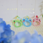 【フクロモモンガ用顔はめ帽子】かえるさん帽子🐸️🩵