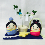 羊毛フェルト☆七夕(織姫、彦星)