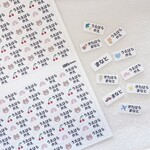 ＼太文字／お名前が見やすいミニサイズ♡ノンアイロンお名前シール80ピース【カラーモチーフ】*おなまえシール *名前シール*なまえシール*タグシール*アイロン不要*タグ用*耐水*名入れ