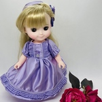 メルちゃんの服　お洋服とヘアゴム  ワンピース　星のキラキラワンピースドレス　リボン付き　メルちゃんのお洋服❤️ハンドメイド♡ はなちゃん　ソランちゃん　レミンちゃん　ゆかちゃん　コルネちゃん