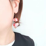chandelier〜シャンデリア〜　スパンコールレジンピアス・イヤリング　ピンク