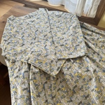 【SALE】街並み　七分袖ワンピース