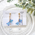 紫陽花(ピアス,イヤリング)(ディップアート)