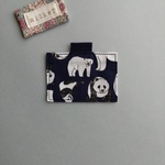 名札台布(横中)☆白くまパンダ(ネイビー)