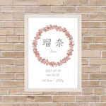 マーガレットの命名書 / baby poster