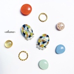 【3点】newヘンゲ🪼レトロアートなデザイン🎨オーバルピアス/イヤリング