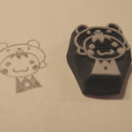 消しゴムはんこ＊クマ被り