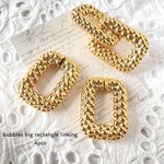 4pcs★ linking・bubbles big rectangle（プラスティックリンク）