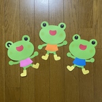 ※速達専用※ 壁面飾り【かえるちゃん3匹】