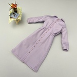 単品　ラベンダー色　シャツワンピース　リカちゃん　服　22cmドール