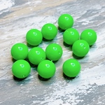 【24pcs】8mm  ネオンパールビーズ 【ネオングリーン】【m-0019】