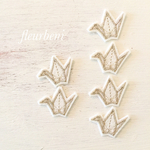 【6枚セット】24色刺繍ワッペン*折り紙*