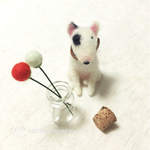 ワンコとお花︎ ︎✳︎ミニチュア ブルテリア