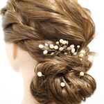 ピンクパールピン 5本セット 淡水パール ヘアアクセサリー 小枝アクセサリー 