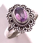 天然石アメジスト（紫水晶） アンティーク風 silver925リング☆ 16号 , 18.5 , 20号
