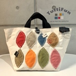 tuttifun＊ボタン付きirodori帆布バッグ