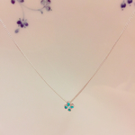 ひとつぶの♡あお色紫陽花のペンダント