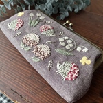 ✥花ねずみのがま口18cm✥   コーヒー　　