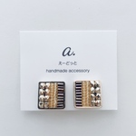 pierce／earring   square  gold×yellow