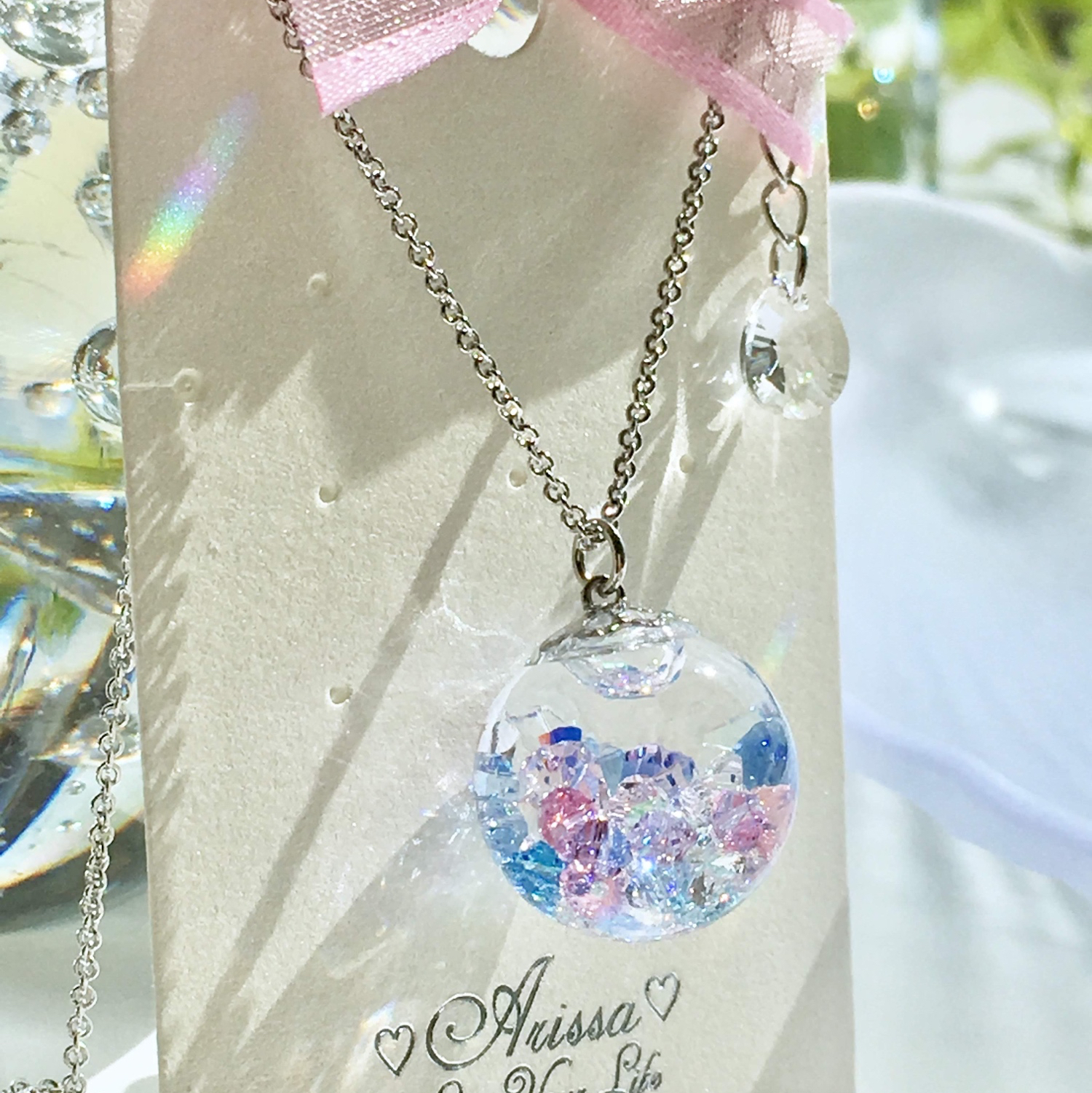 ✧夢のオーロラ スノードームネックレス✧ - ＊Arissa Jewelry
