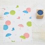 かさのはんこ（上から） 梅雨のスタンプ