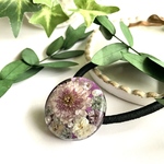 お花のヘアゴム〜clear purple〜