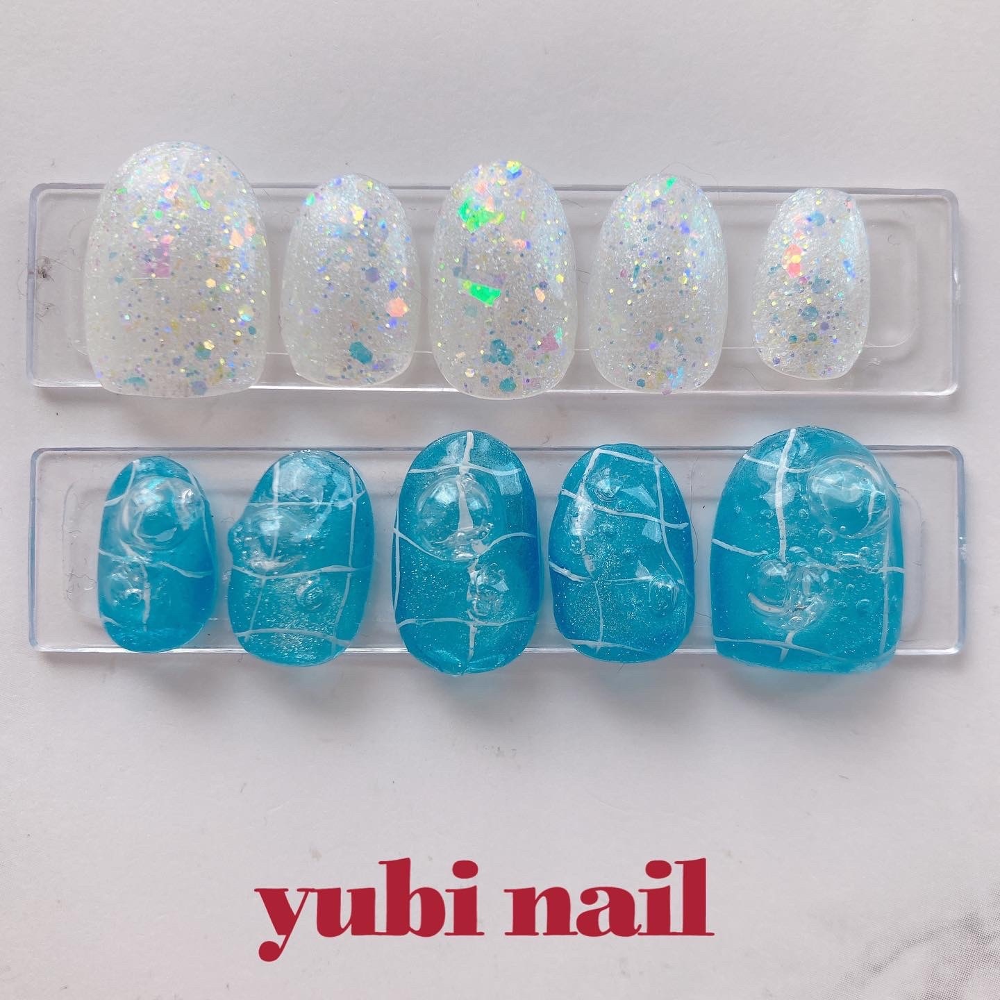 ネイルチップ はじける プール バブルネイル - yubi nail | minne