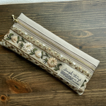 再販）刺繍リボンフラットペンケース