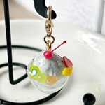 ミニチュア カラフルシロップとミルクのかき氷 チャームor 片方ピアス