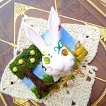 ボタニカルウサギの絵本ブローチ