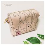 ももいろくまさん ラミネート＊四角ポーチ