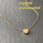 ＊ハートネックレス ゴールド＊ステンレスネックレス/スキンネックレス/金属アレルギー対応