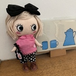 イーマリー服　黒いリボン