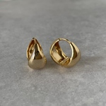つけっぱなしOK アレルギー対応　plump hoop pierce gold