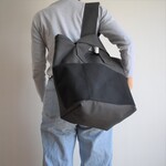 CLOUCHY SHOULDER BAG（チャコール/グレー×ブラック）