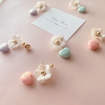 お花とハート Floral Candyピアス/イヤリング   お揃いにも