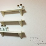 送料無料☆フラットウォールシェルフ　シャビーホワイト　３本セット☆