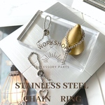 ☆新色再入荷【2pcs】ステンレススチール304チェーンリング　ステンレスシルバー