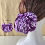 切子柄シニヨンネットバレッタ・ネット付きバレッタ　浴衣・着物にぴったり夏の涼しいまとめ髪　さわやかヘアアレンジ　 シニヨンネット お団子ネット　夏　ヘアアクセサリー　浴衣　夏祭り