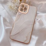 iPhone11Proケース テクスチャーアート　ニュアンス　アルコールインクアート　大人　シンプル
