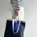 【Daily 2way tote bag】ナイロン素材 / navy × Blue