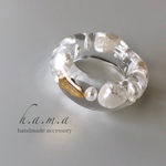 【８号】淡水パール clear ring 