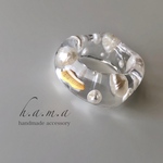【12号】淡水パール clear ring 