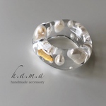 【15号】淡水パール clear ring 
