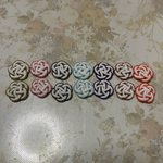 水引パーツ　梅結び　キラキラ　ラメ