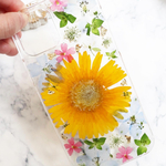 ガーベラ 押し花スマホケース 押し花iPhoneケース 押し花ケース