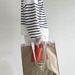 【Daily 2way tote bag】 ナイロン素材 / beige × orange